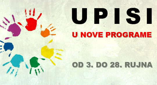 Upisi u nove programe u rujnu !