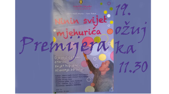 PREMIJERA: Ninin svijet mjehurića / Kazalište Smješko / 19. 3. / 11.30 / dob 3+