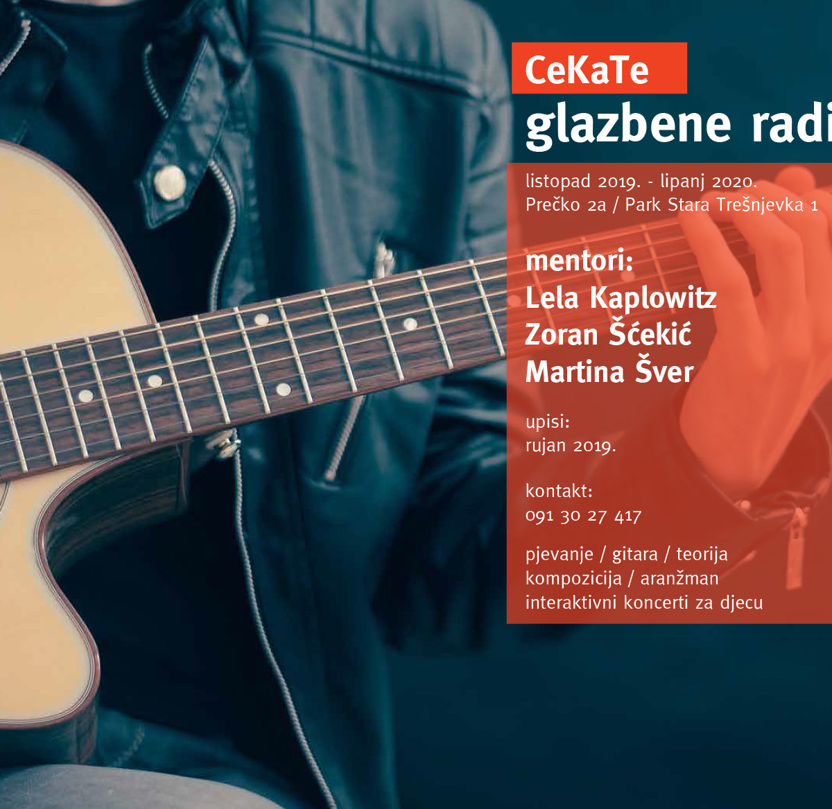 Upisi u glazbene radionice CeKaTe-a 2019./2020.