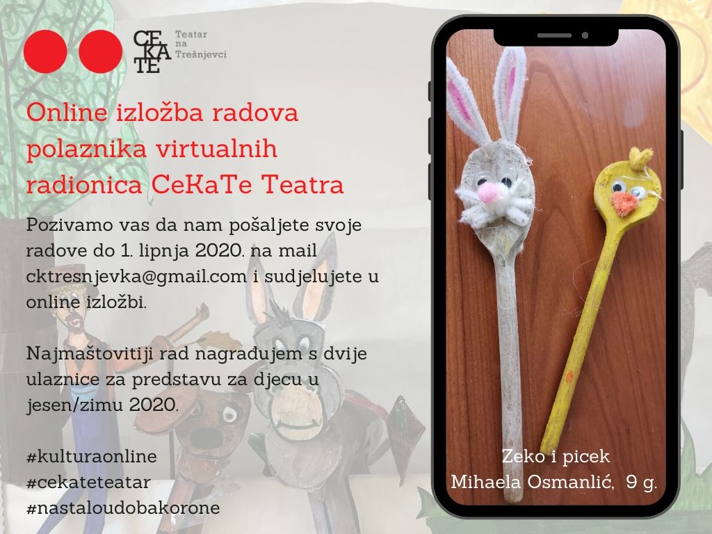 Online izložba radova polaznika virtualnih radionica CeKaTe Teatra