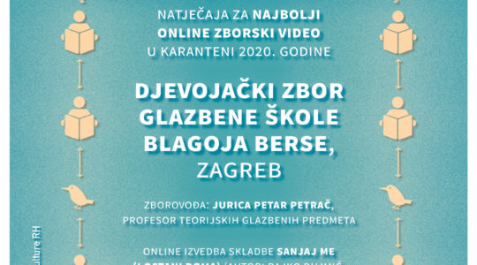 Nagrade 15. natjecanja hrvatskih pjevačkih zborova-Zagreb 2020.