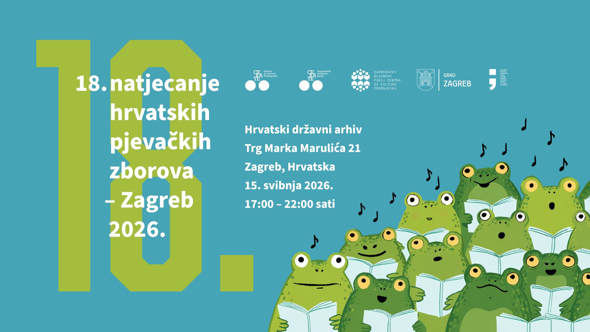 Prijave na 18. natjecanje hrvatskih pjevačkih zborova – Zagreb 2026