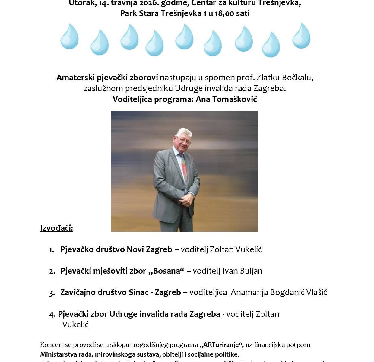 Glazbeni koncert „Devet suza za Zlatka Bočkala”