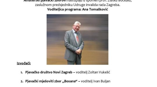 Glazbeni koncert „Devet suza za Zlatka Bočkala”