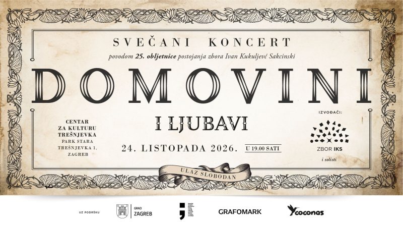 Domovini i ljubavi – svečani koncert povodom 25 godina zbora „Ivan Kukuljević Sakcinski“