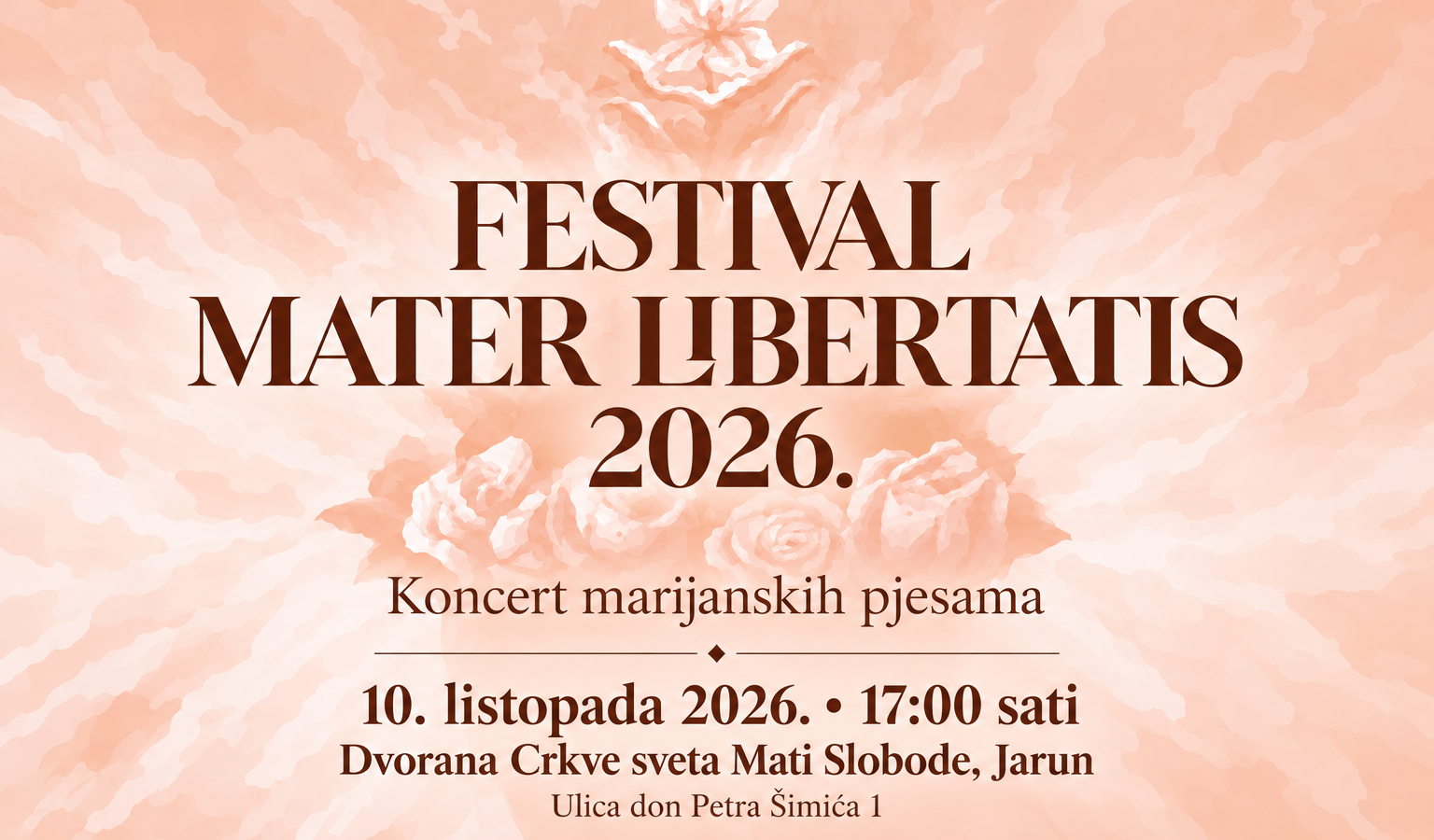 Festival Mater Libertatis 2026. – koncert marijanskih pjesama