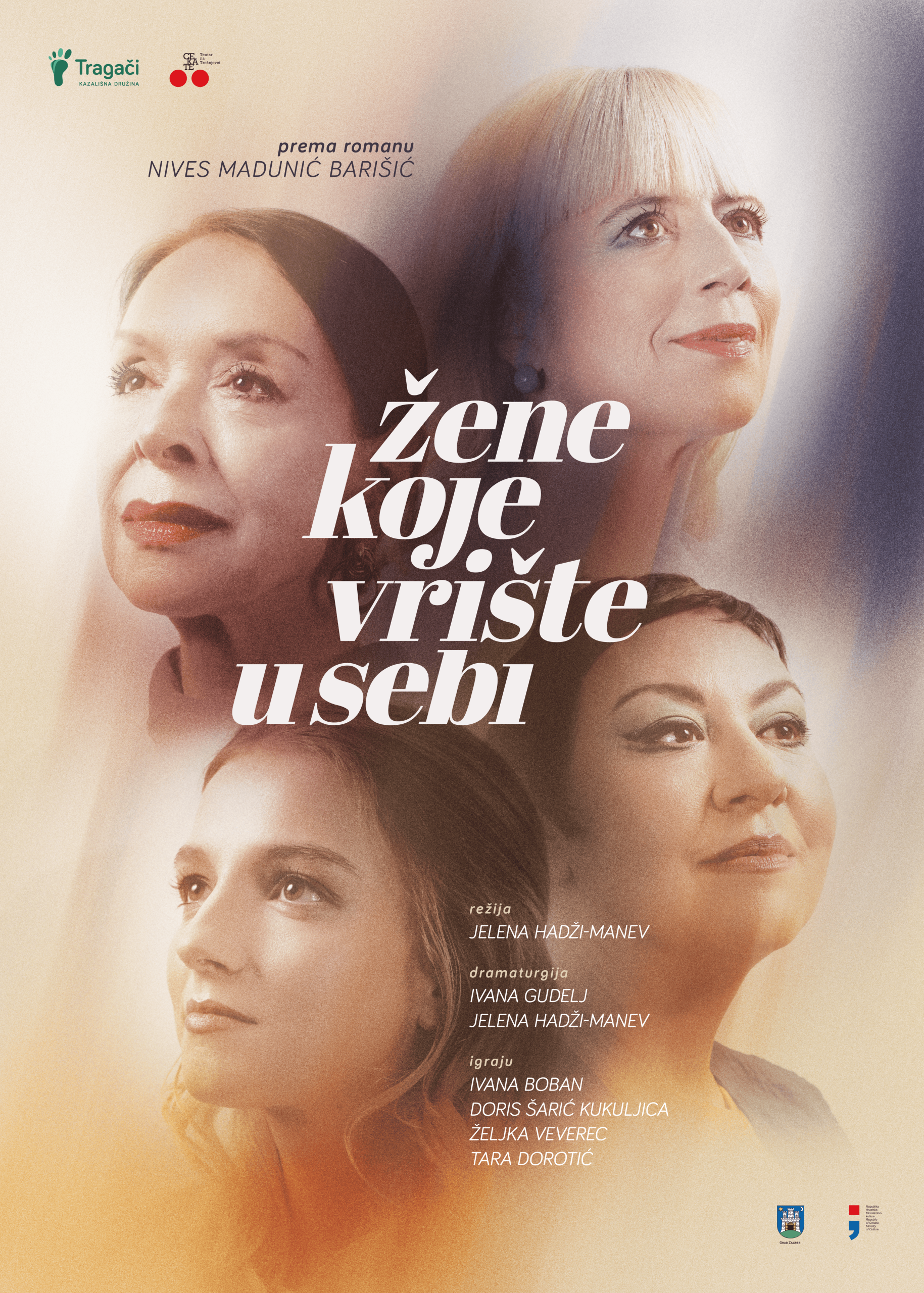 Plakat predstave Žene koje vrište u sebi – Kazališna družina Tragači